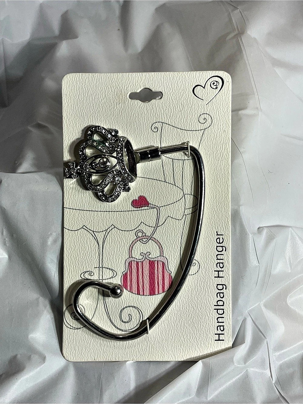 Handbag Hanger in Black & Silver NWT